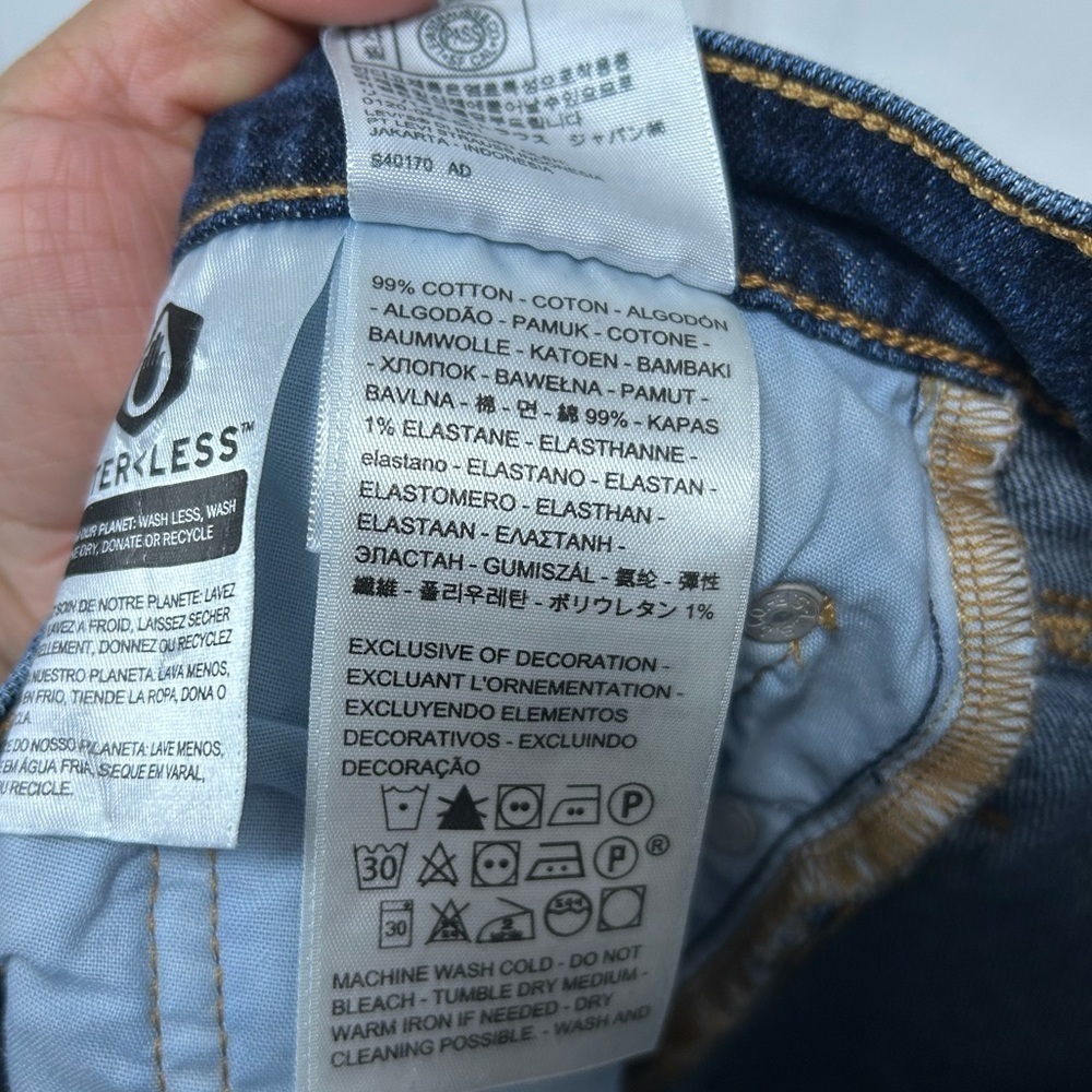 Levi's Women’s Dark Blue Straight Jeans - Picture 7 of 7